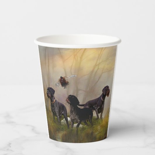 German Wirehaire Pointer Papieren Bekers (Achterkant)