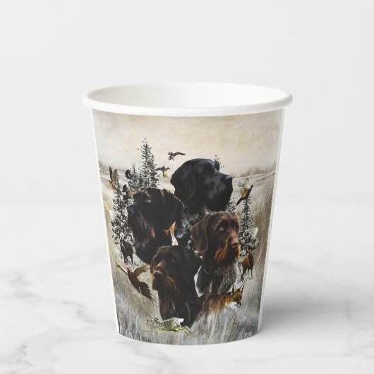 German Wirehaire Pointer Papieren Bekers (Achterkant)