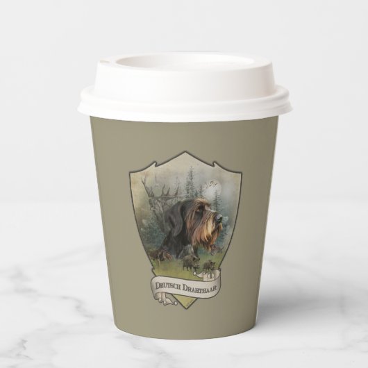 German Wirehaire Pointer Papieren Bekers (Achterkant)
