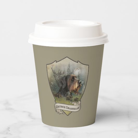 German Wirehaire Pointer Papieren Bekers (Voorkant)