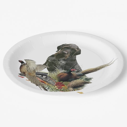 German Wirehaire Pointer Papieren Bordje (Gekanteld)