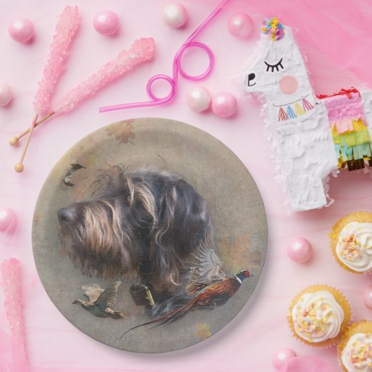 German Wirehaire Pointer Papieren Bordje (Feest)