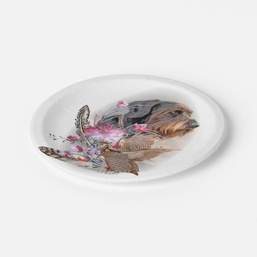 German Wirehaire Pointer Papieren Bordje (Gekanteld)