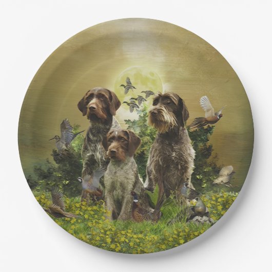 German Wirehaire Pointer Papieren Bordje (Voorkant)