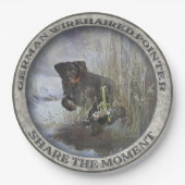 German Wirehaire Pointer Papieren Bordje (Voorkant)