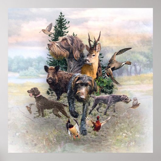 German Wirehaire Pointer Poster (Voorkant)