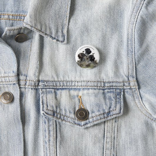 German Wirehaire Pointer Ronde Button 3,2 Cm (In situ)