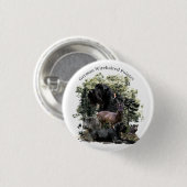 German Wirehaire Pointer Ronde Button 3,2 Cm (Voorkant /achterkant)