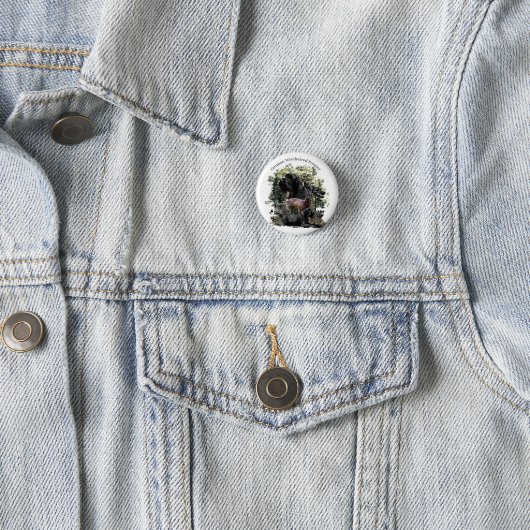 German Wirehaire Pointer Ronde Button 3,2 Cm (In situ)