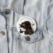 German Wirehaire Pointer Ronde Button 7,6 Cm (In situ)