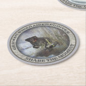 German Wirehaire Pointer Ronde Kartonnen Onderzetter (Gebogen)