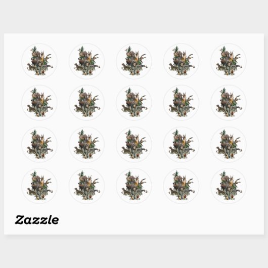 German Wirehaire Pointer Ronde Sticker (Vel)