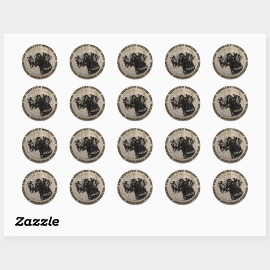 German Wirehaire Pointer Ronde Sticker (Vel)