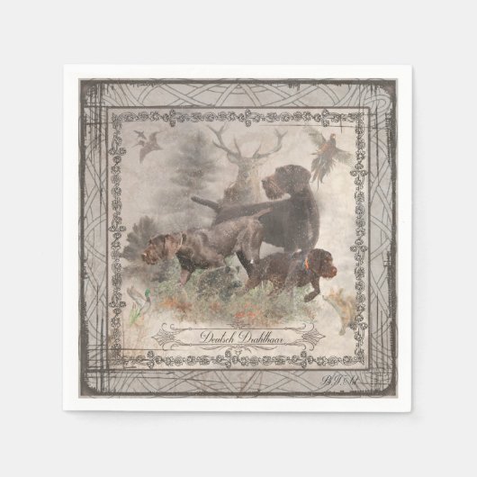 German Wirehaire Pointer Servet (Voorkant)