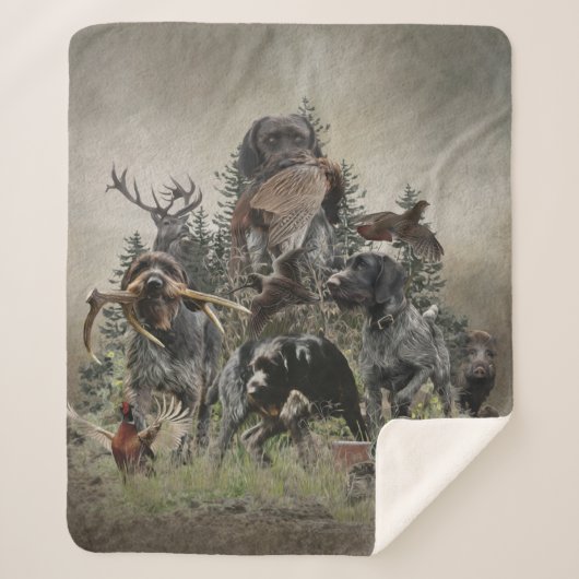 German Wirehaire Pointer Sherpa Deken (Voorkant)