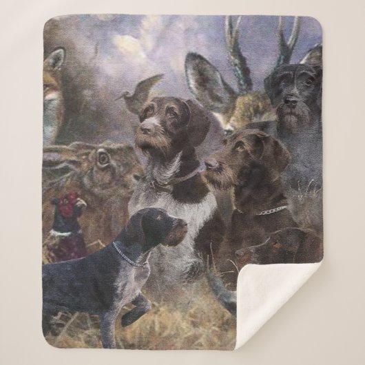 German Wirehaire Pointer Sherpa Deken (Voorkant)
