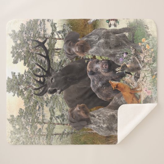 German Wirehaire Pointer Sherpa Deken (Voorkant (horizontaal))