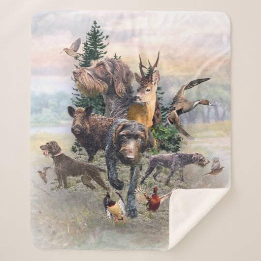 German Wirehaire Pointer Sherpa Deken (Voorkant)
