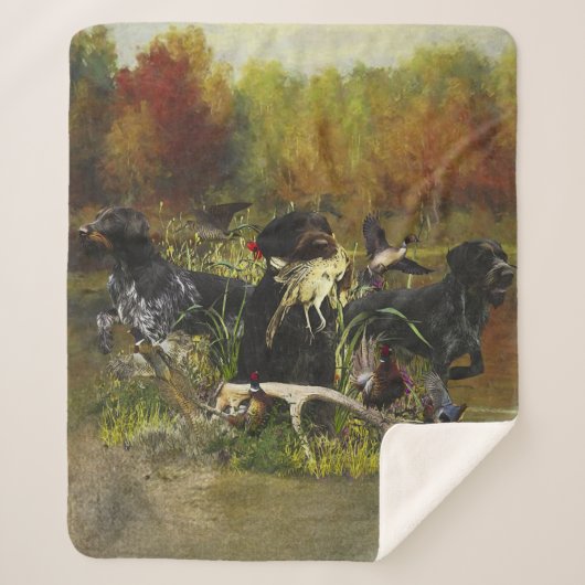 German Wirehaire Pointer Sherpa Deken (Voorkant)