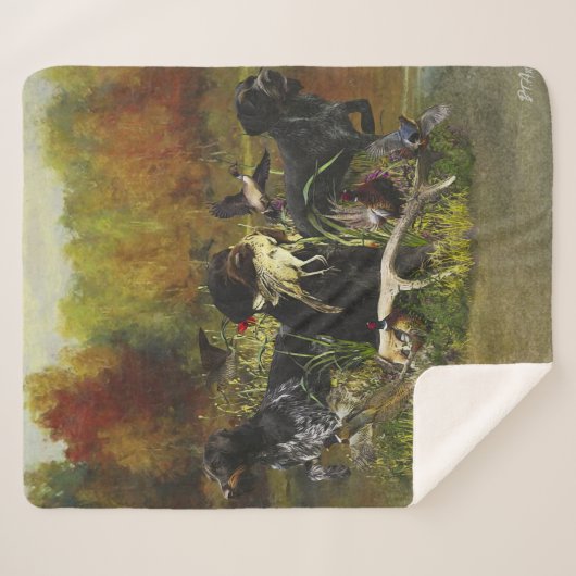 German Wirehaire Pointer Sherpa Deken (Voorkant (horizontaal))