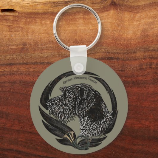 German Wirehaire Pointer Sleutelhanger (Achterkant)
