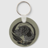 German Wirehaire Pointer Sleutelhanger (Achterkant)