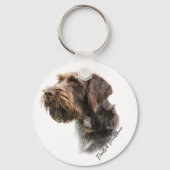 German Wirehaire Pointer Sleutelhanger (Voorkant)