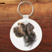 German Wirehaire Pointer Sleutelhanger (Voorkant)