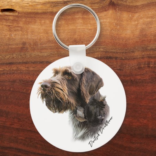 German Wirehaire Pointer Sleutelhanger (Voorkant)