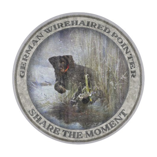 German Wirehaire Pointer Snijplank (Voorkant)