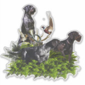 German Wirehaire Pointer Sticker (Voorkant)