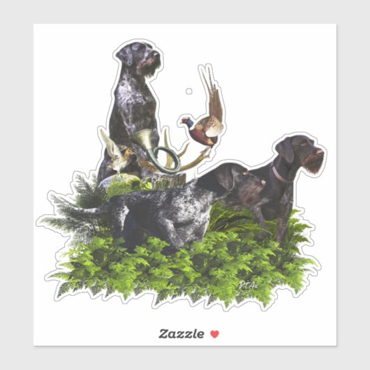 German Wirehaire Pointer Sticker (Vel)