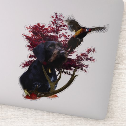 German Wirehaire Pointer Sticker (Detail)