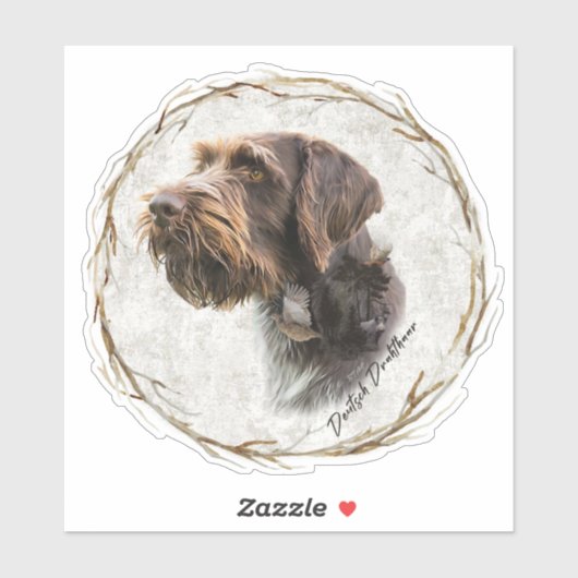 German Wirehaire Pointer Sticker (Vel)