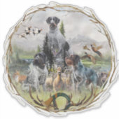 German Wirehaire Pointer Sticker (Voorkant)