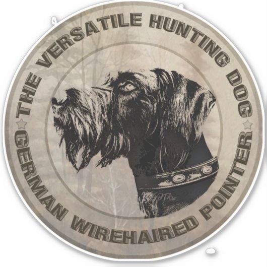 German Wirehaire Pointer Sticker (Voorkant)