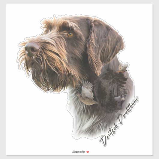 German Wirehaire Pointer Sticker (Vel)