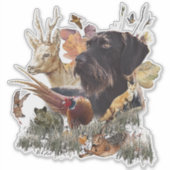 German Wirehaire Pointer Sticker (Voorkant)