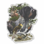German Wirehaire Pointer Sticker (Voorkant)