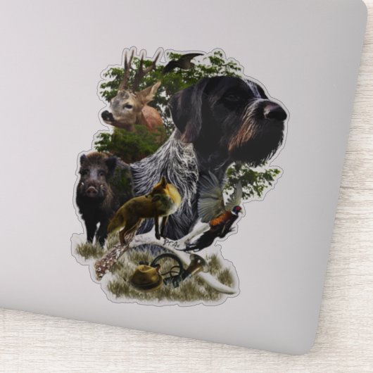 German Wirehaire Pointer Sticker (Detail)