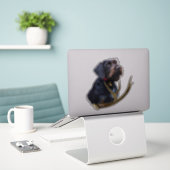 German Wirehaire Pointer Sticker (Laptop op bureau)