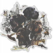German Wirehaire Pointer Sticker (Voorkant)