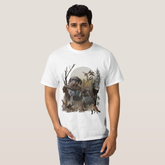 German Wirehaire Pointer T-shirt (Voorkant volledig)