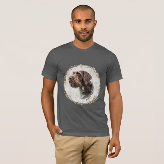 German Wirehaire Pointer T-shirt (Voorkant volledig)