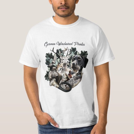 German Wirehaire Pointer T-shirt (Voorkant)