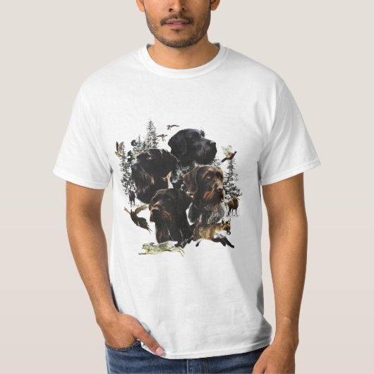 German Wirehaire Pointer T-shirt (Voorkant)