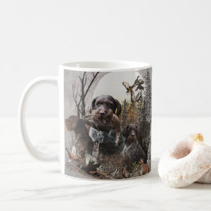 German Wirehaire Pointer Tapestry Gallery Wrap AC Koffiemok