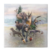 German Wirehaire Pointer Tegeltje (Voorkant)