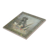 German Wirehaire Pointer Tegeltje (Zijkant)