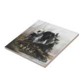 German Wirehaire Pointer Tegeltje (Zijkant)